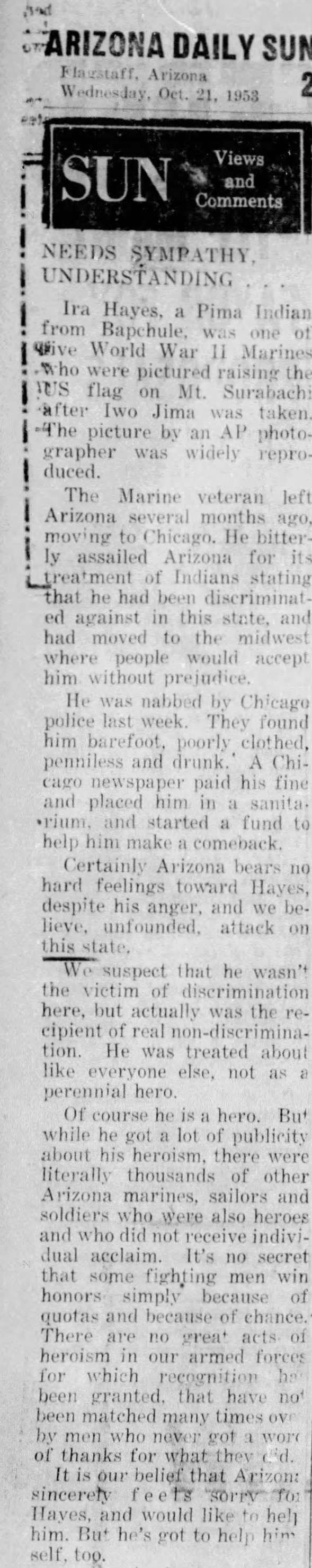 Clipping from Arizona Daily Sun
